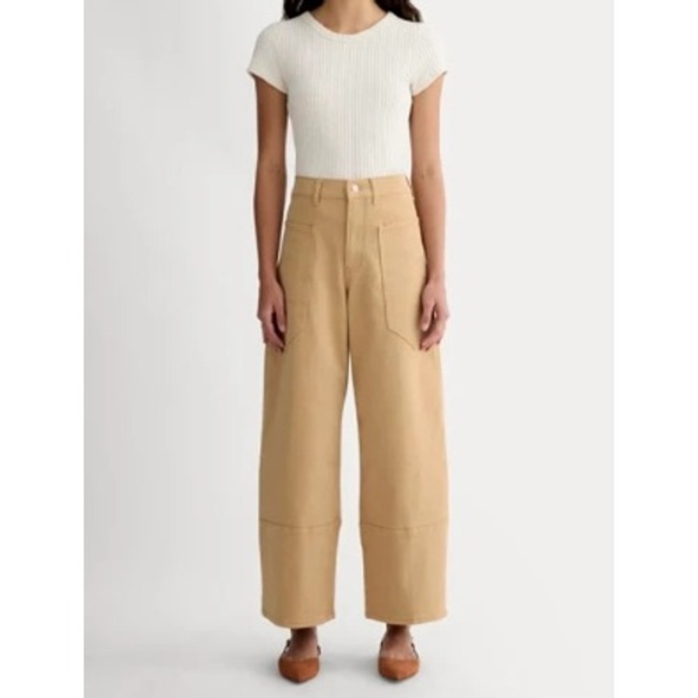 Everlane The Utility Gardener Pant Tan Organic Cotton Workwear Trousers 26R NEW